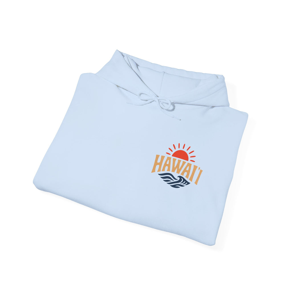 Hawai'i Lava Coast Surf Hoodie | Vintage Wave, Volcano & Palm Tree Graphic Sweatshirt