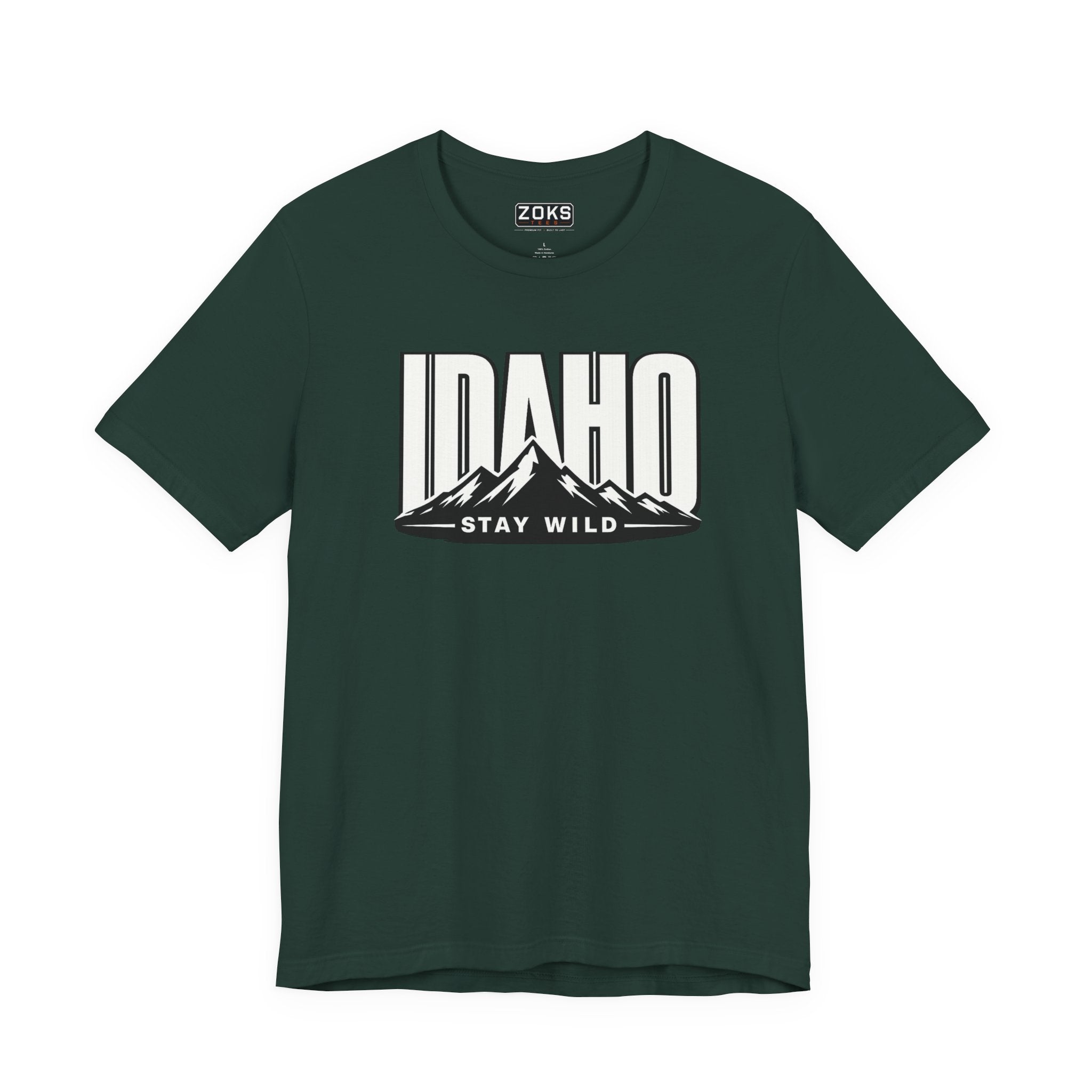 Idaho 'Stay Wild' Mountain State T-Shirt — Outdoor Adventure Tee