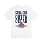 Straight Outta Ocean Retro Sunset Beach T-Shirt