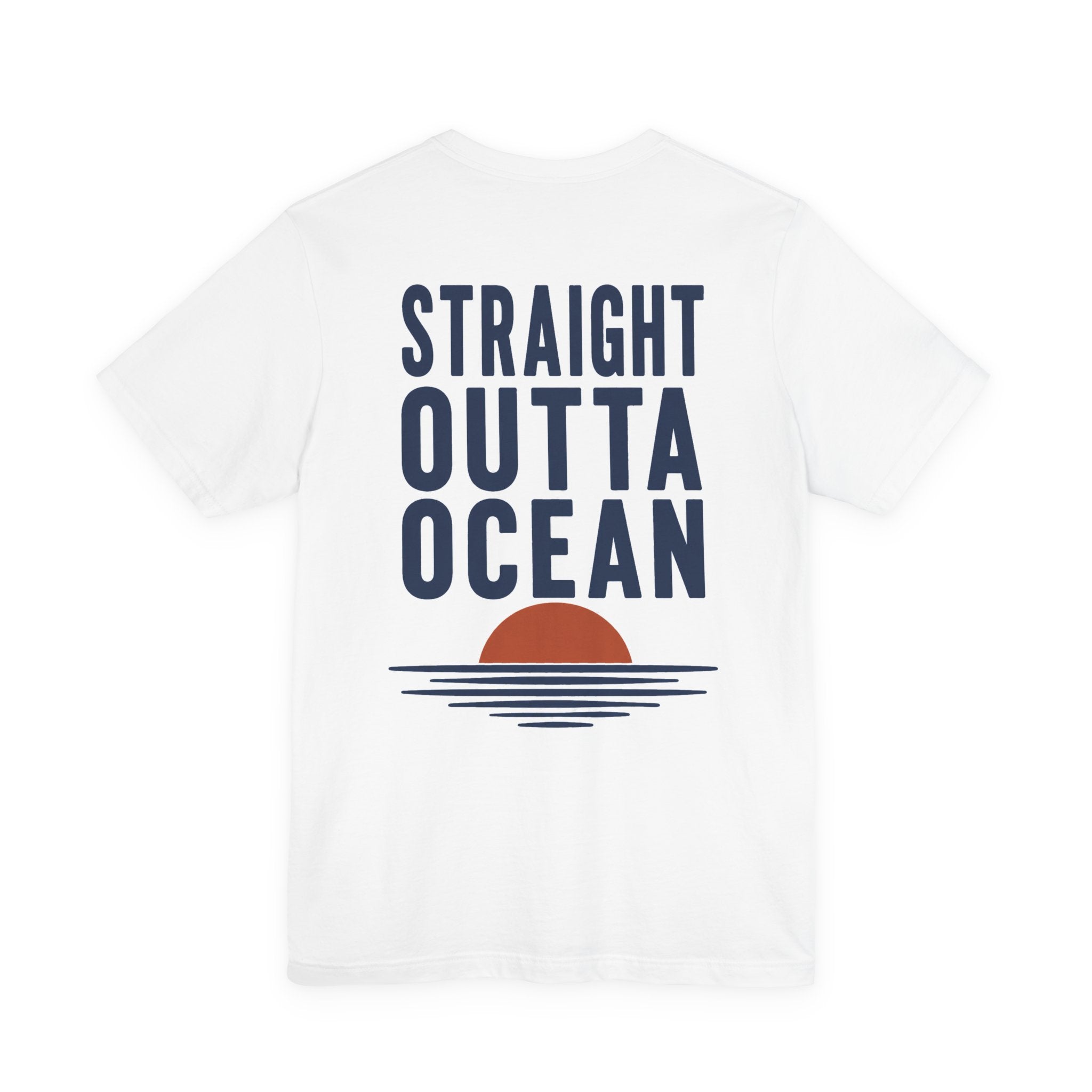 Straight Outta Ocean Retro Sunset Beach T-Shirt