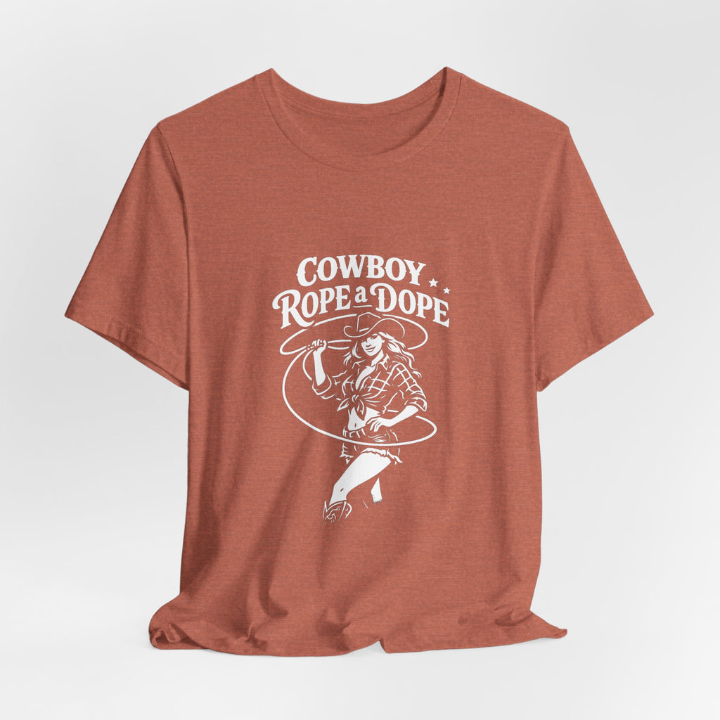 Cowboy Rope a Dope Graphic Tee — Retro Cowgirl Western T‑Shirt