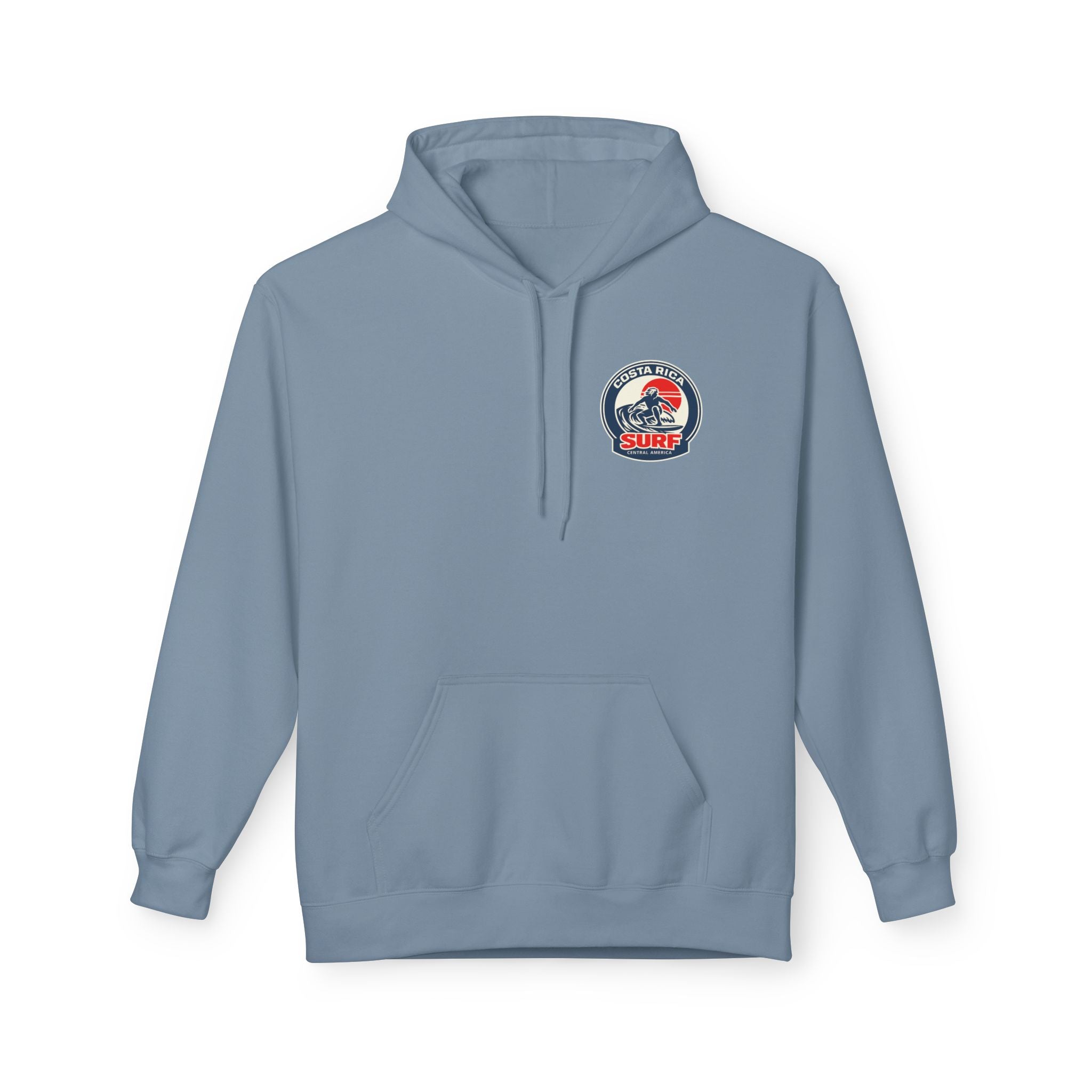 Costa Rica Surf Retro Hoodie — Vintage Surfer Graphic Pullover