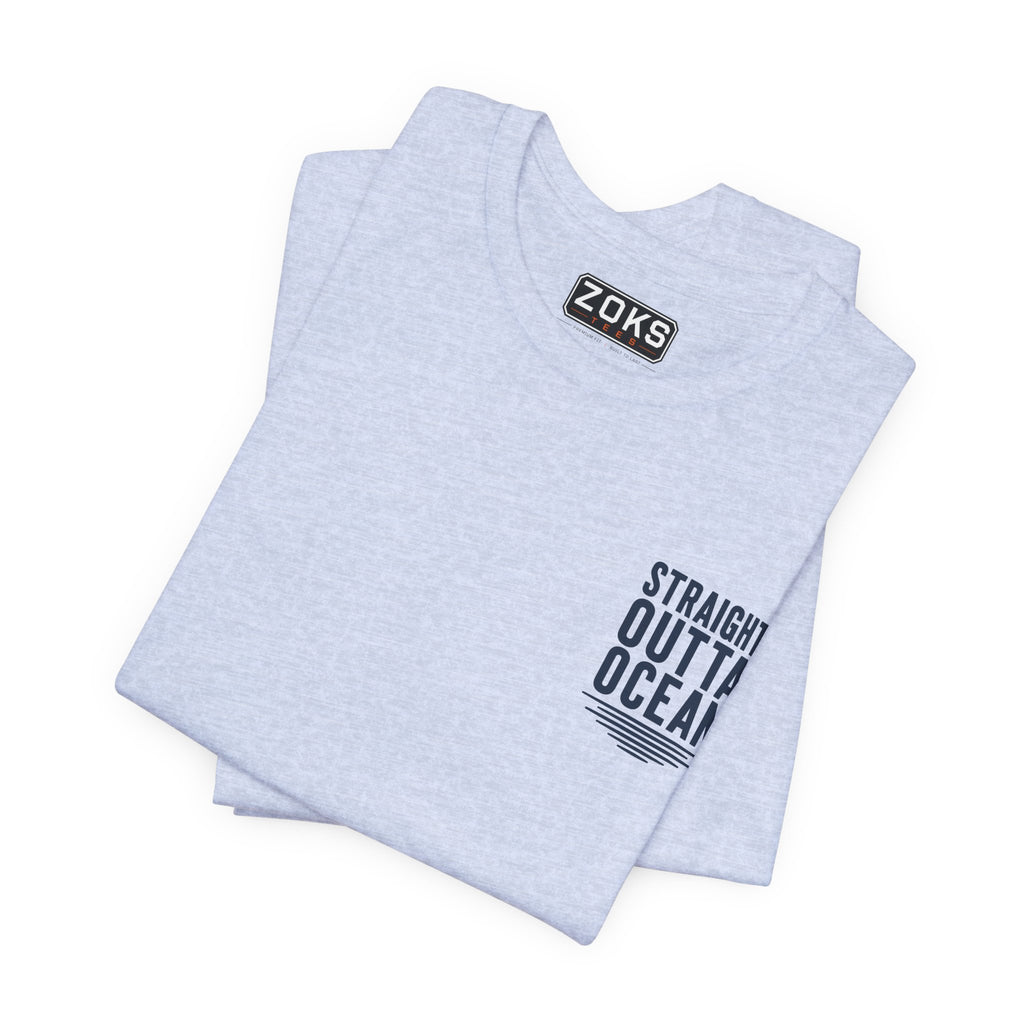 Straight Outta Ocean Retro Sunset Beach T-Shirt