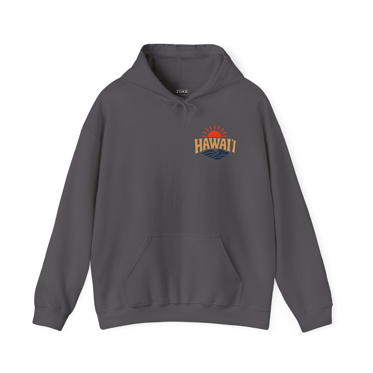 Hawai'i Lava Coast Surf Hoodie | Vintage Wave, Volcano & Palm Tree Graphic Sweatshirt