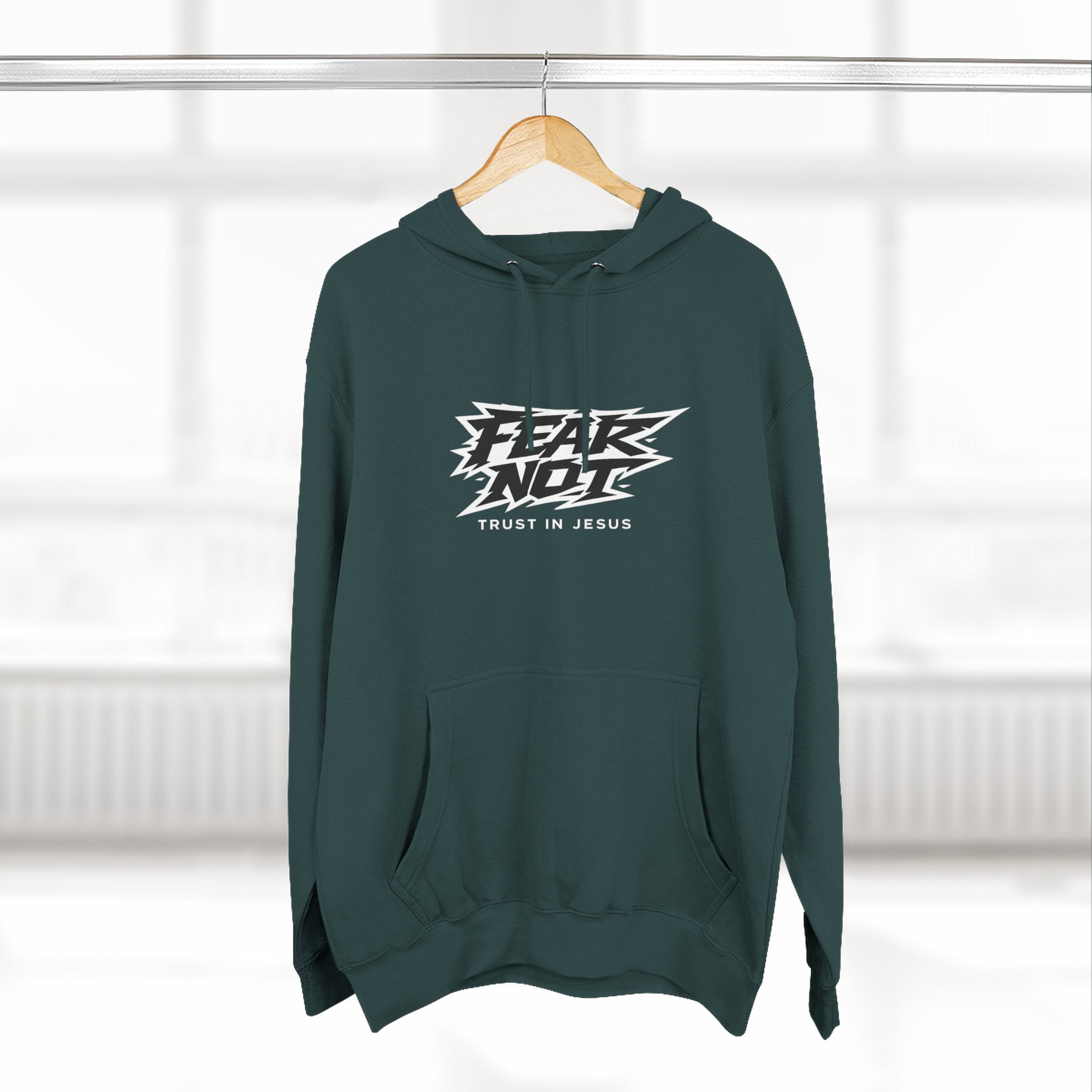 Fear Not Hoodie — "Trust in Jesus" Christian Graphic Hoodie