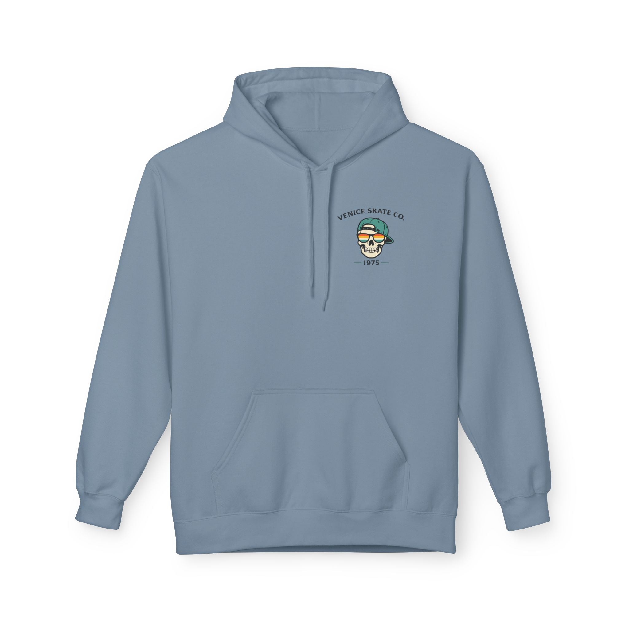Venice Skate Co. Skull Palm Skateboard Hoodie — Retro Venice, California Pullover