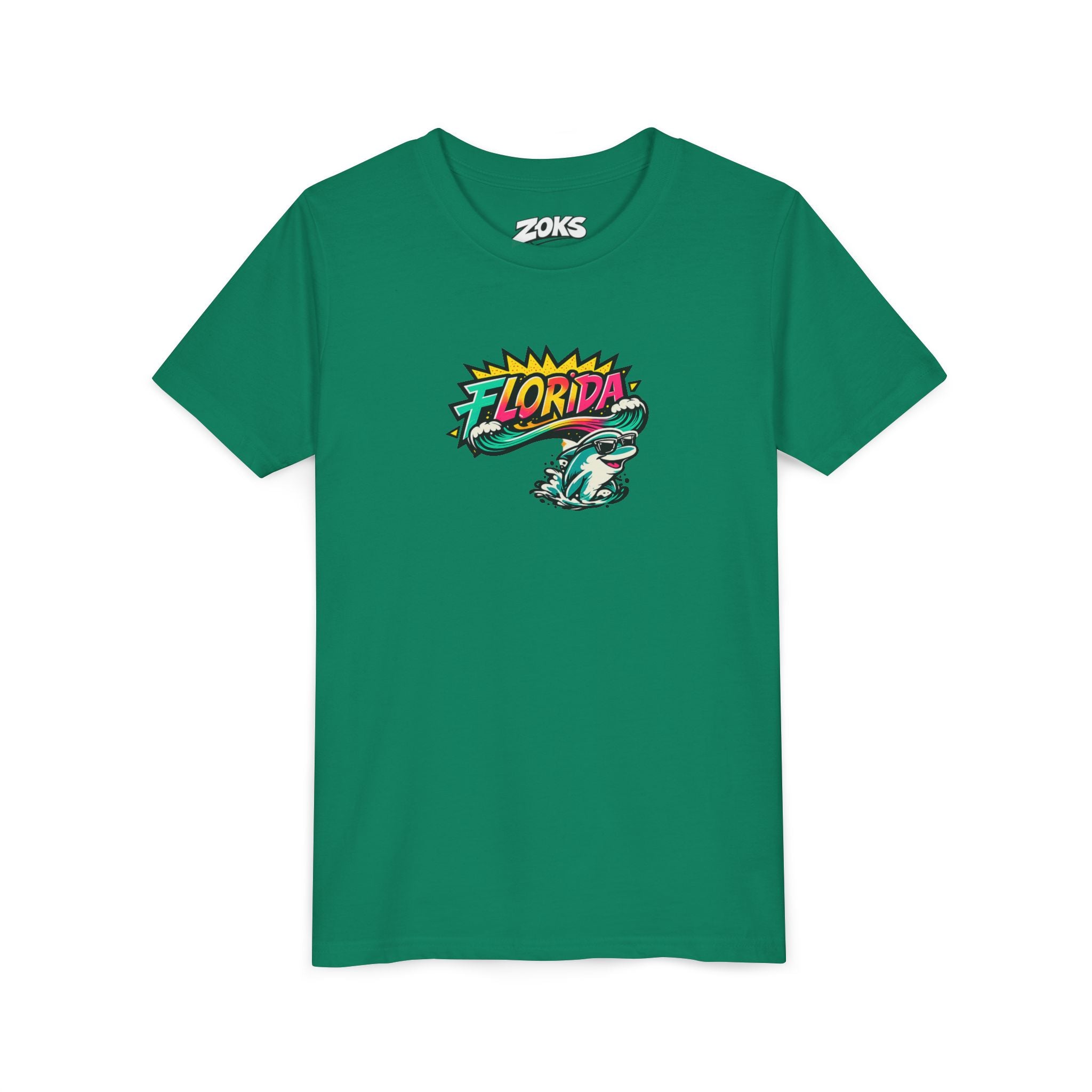 Florida Shark Surf Youth Tee - Kids' Beach Graphic T-Shirt