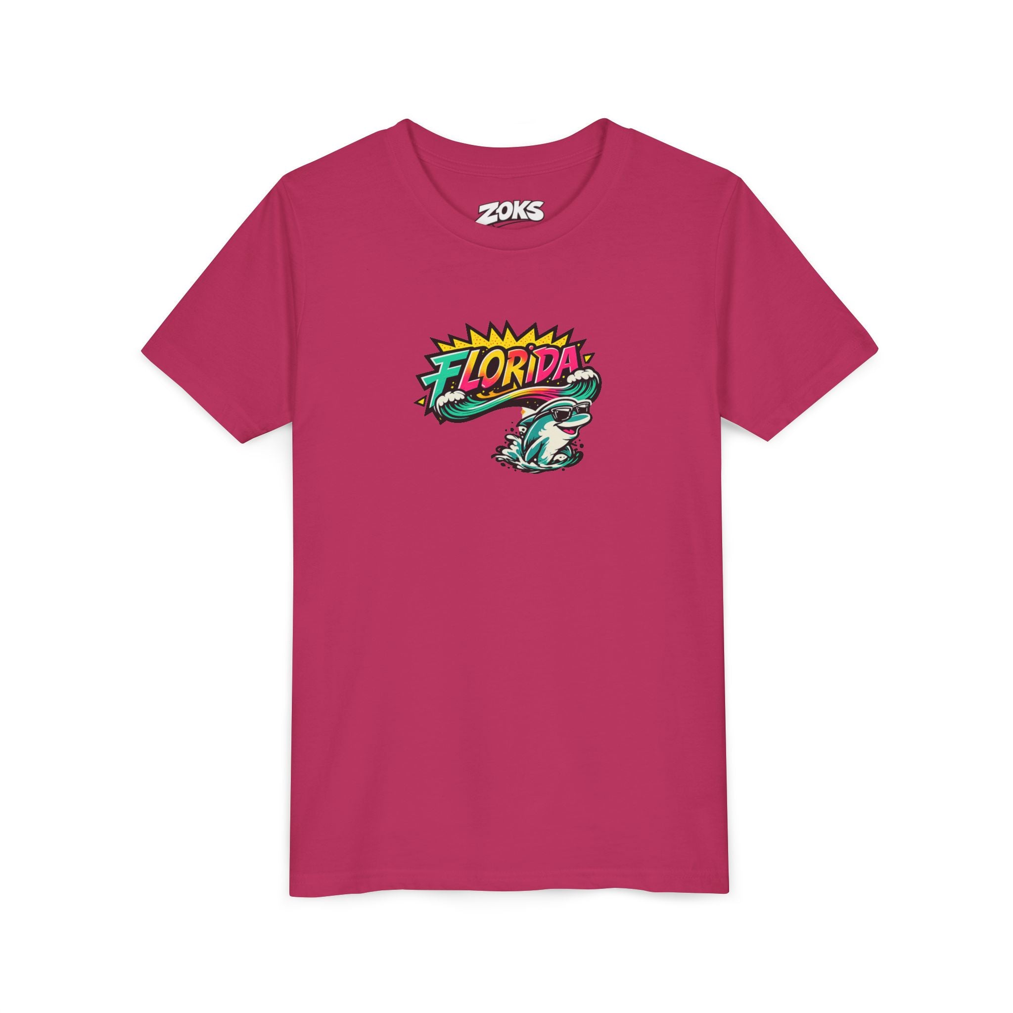 Florida Shark Surf Youth Tee - Kids' Beach Graphic T-Shirt