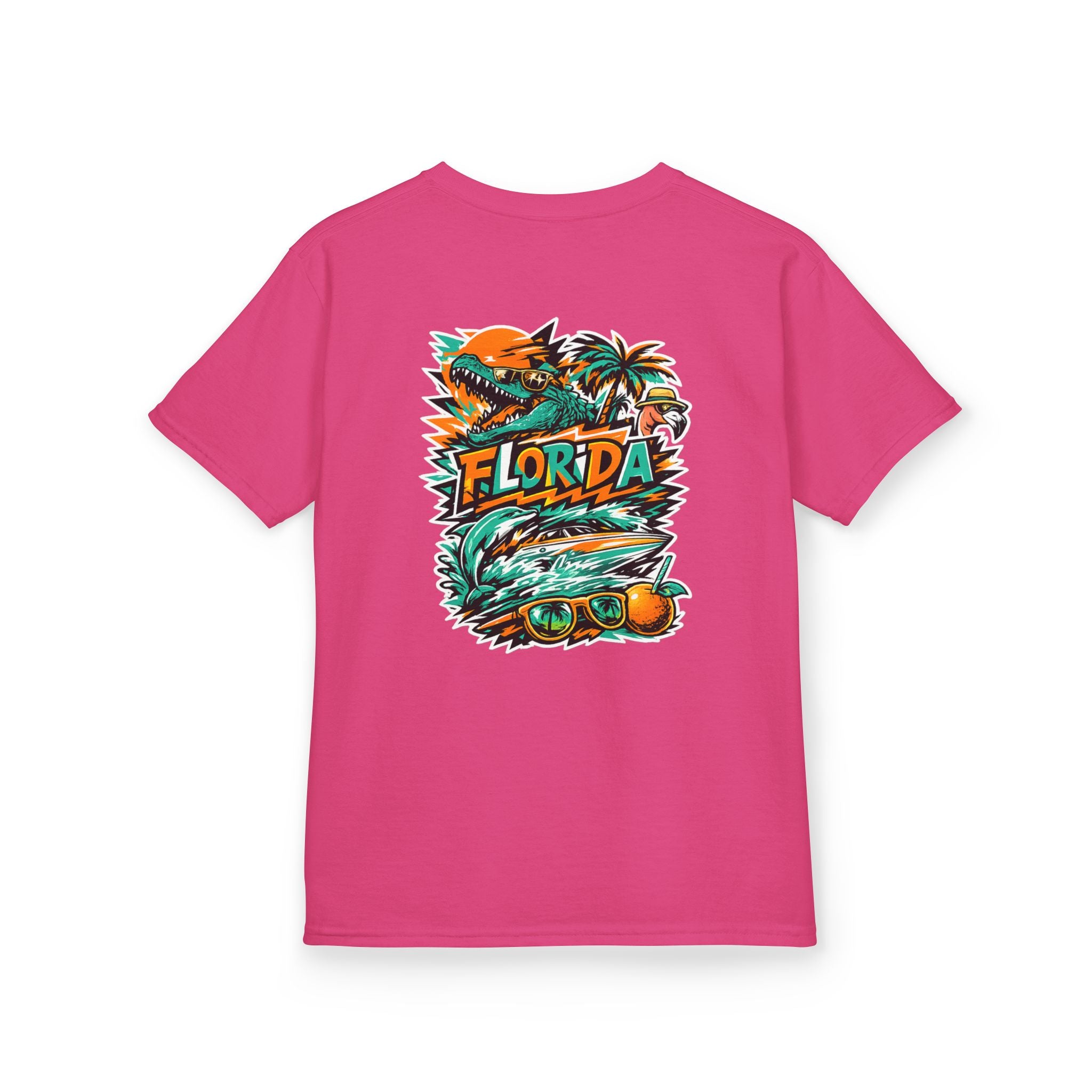 Kids Tropical Beach Surf T-Shirt — Florida Vacation Tee