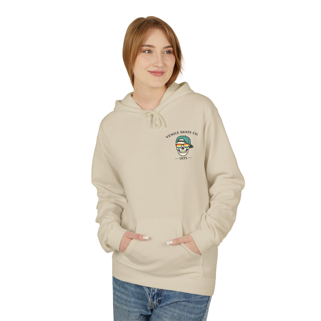 Venice Skate Co. Skull Palm Skateboard Hoodie — Retro Venice, California Pullover