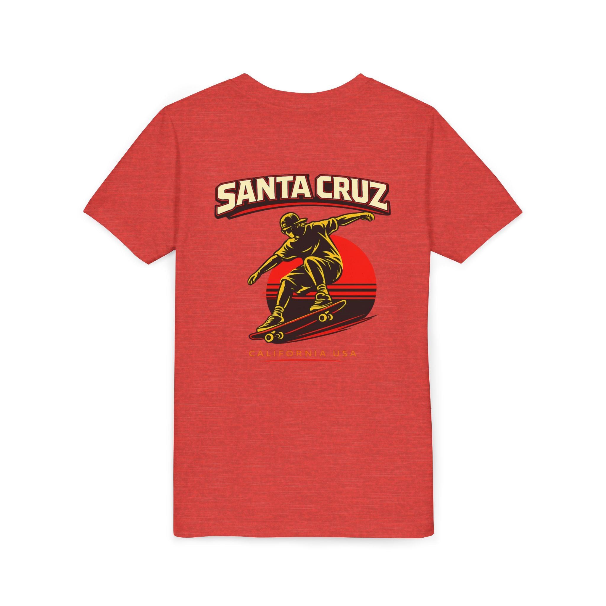Youth Skateboard T-Shirt - 'Santa Cruz California USA' Retro Sunset Tee