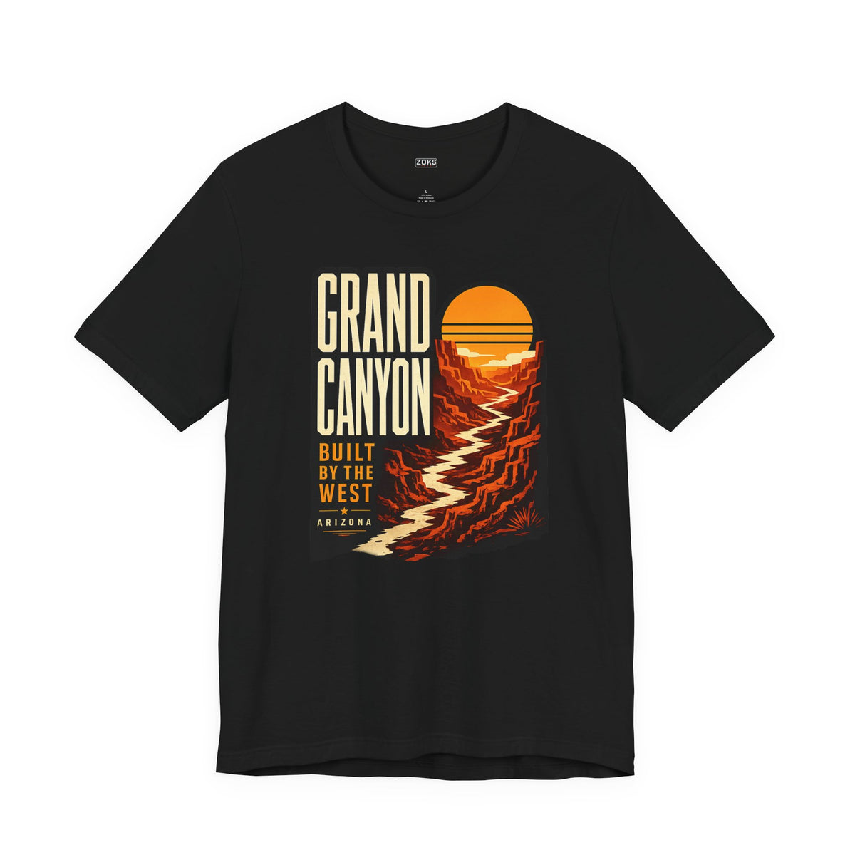Grand Canyon Vintage Sunset T-Shirt — "Built by the West" Retro Travel Tee