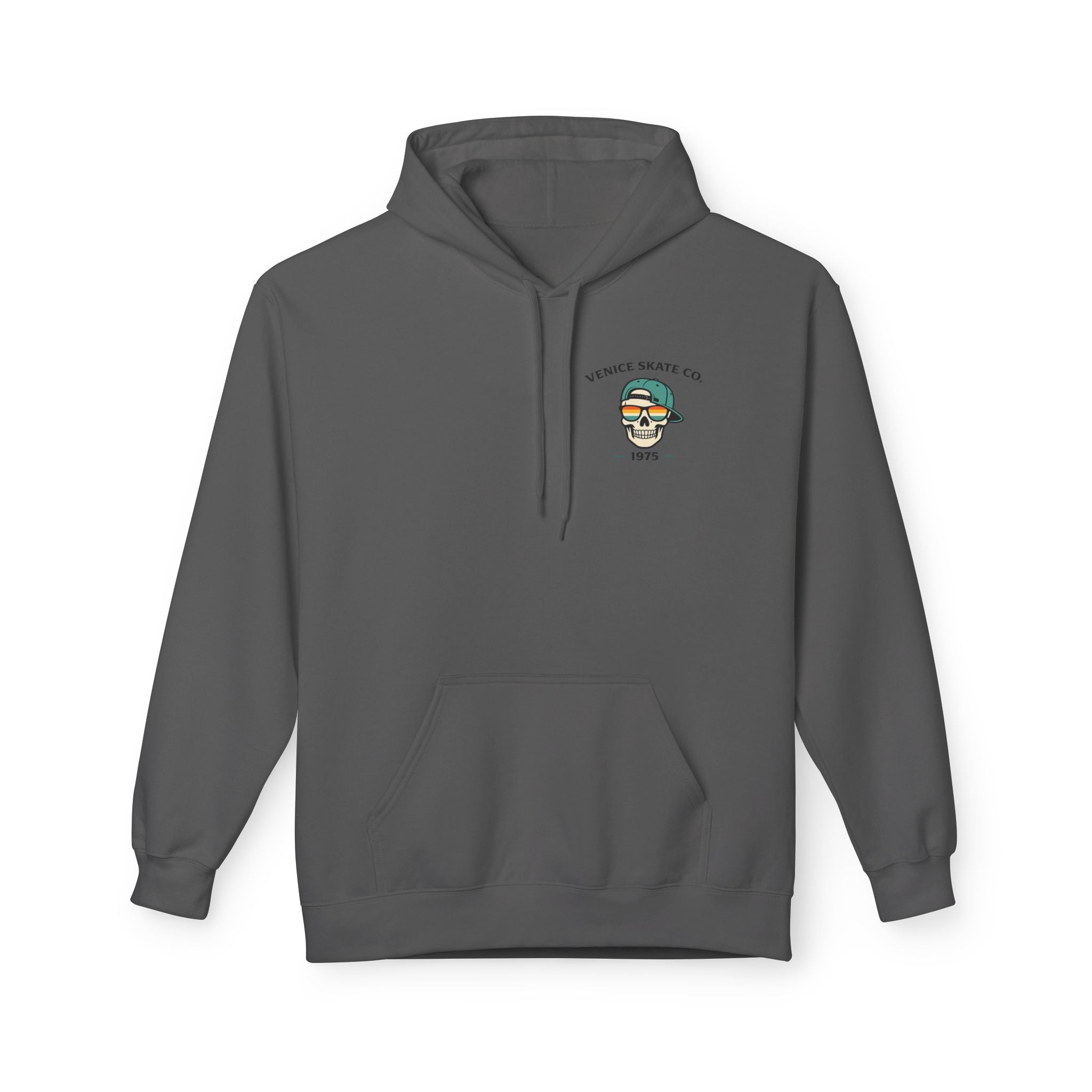 Venice Skate Co. Skull Palm Skateboard Hoodie — Retro Venice, California Pullover
