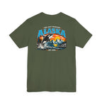 Alaska The Last Frontier T-Shirt – Orca Sunset Graphic Tee, Vintage Outdoor Travel Shirt, Nature Adventure Back Print Tee