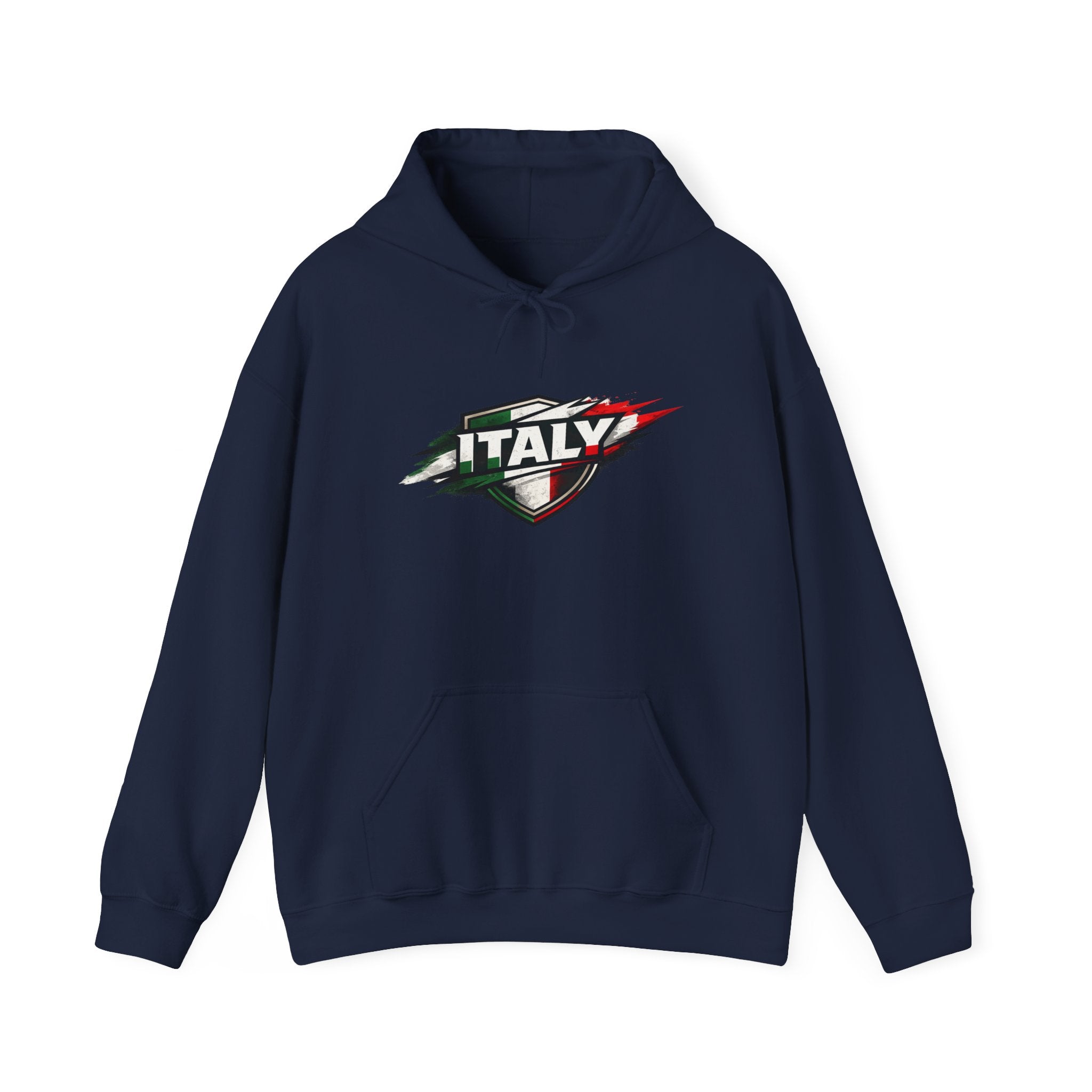 Italy Shield Hoodie — Italian Flag Racing Graphic Pullover