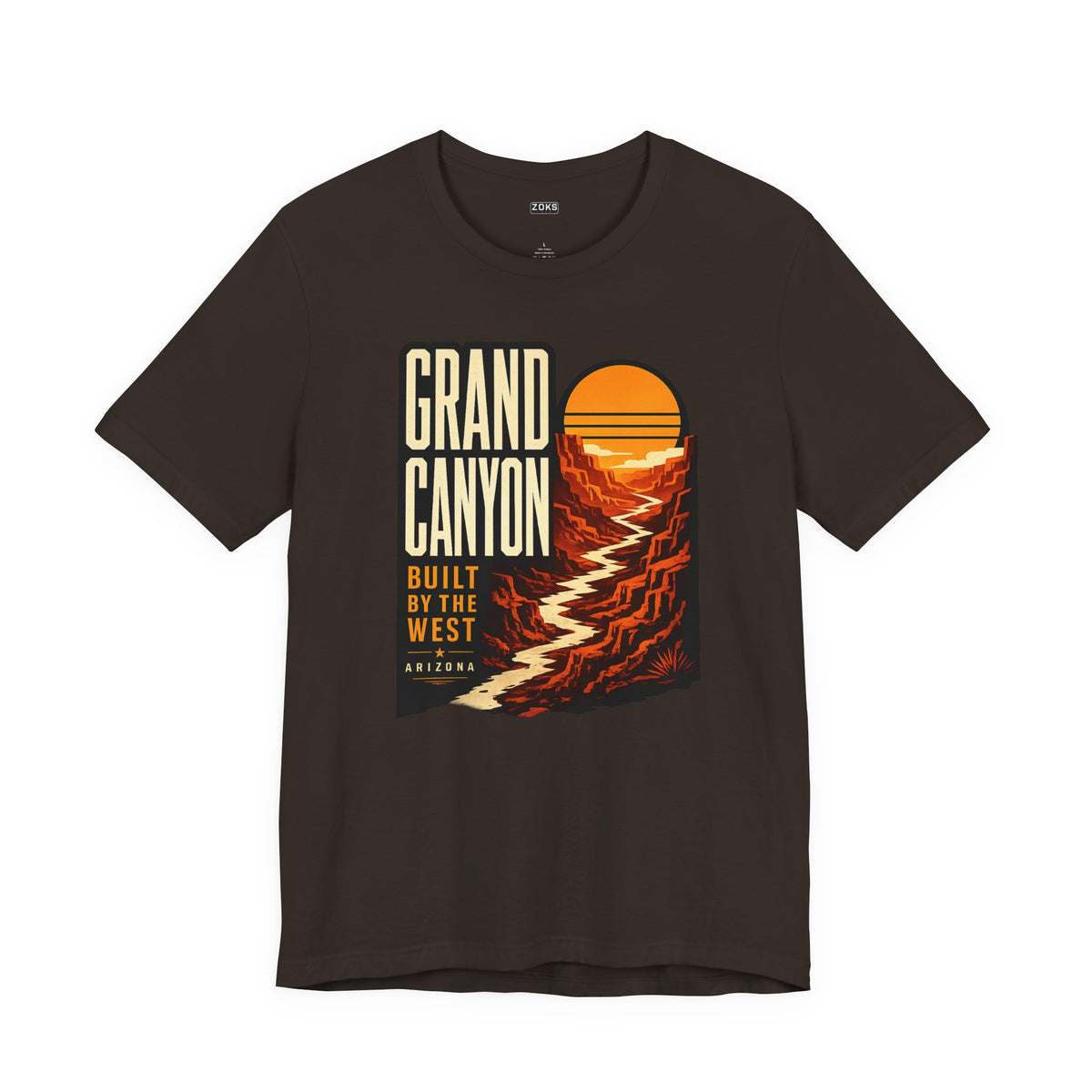 Grand Canyon Vintage Sunset T-Shirt — "Built by the West" Retro Travel Tee