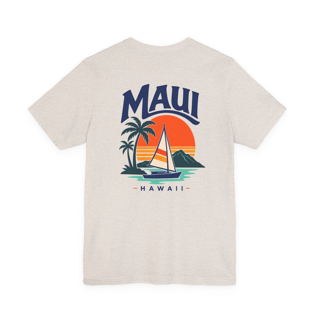 Maui Sail Sunset T-Shirt — Hawaii Palm Beach Vacation Tee
