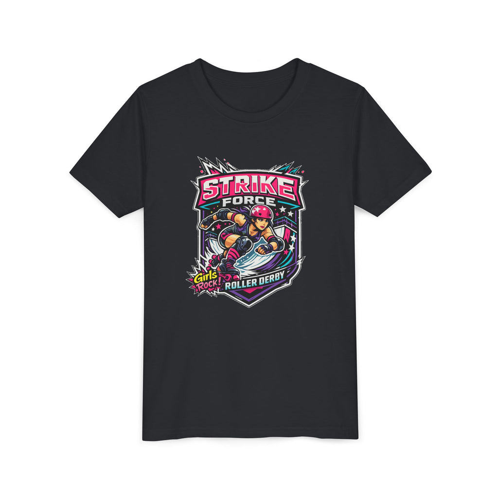 Strike Force Roller Derby Youth Tee — Kids' Roller Derby Graphic Shirt