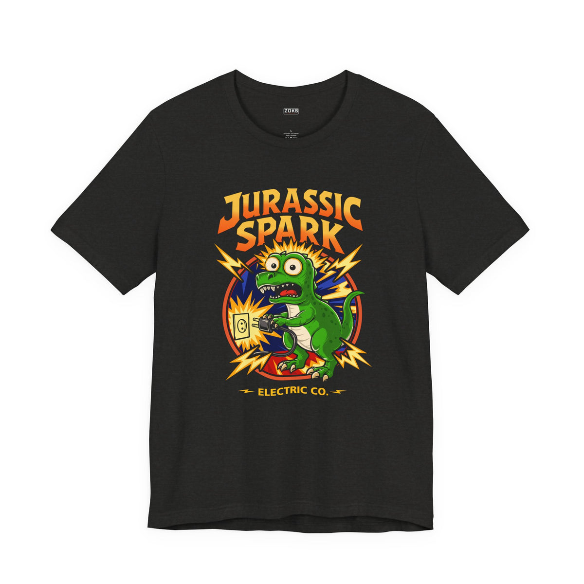 Jurassic Spark T‑Shirt — Retro Electric Dinosaur Graphic Tee