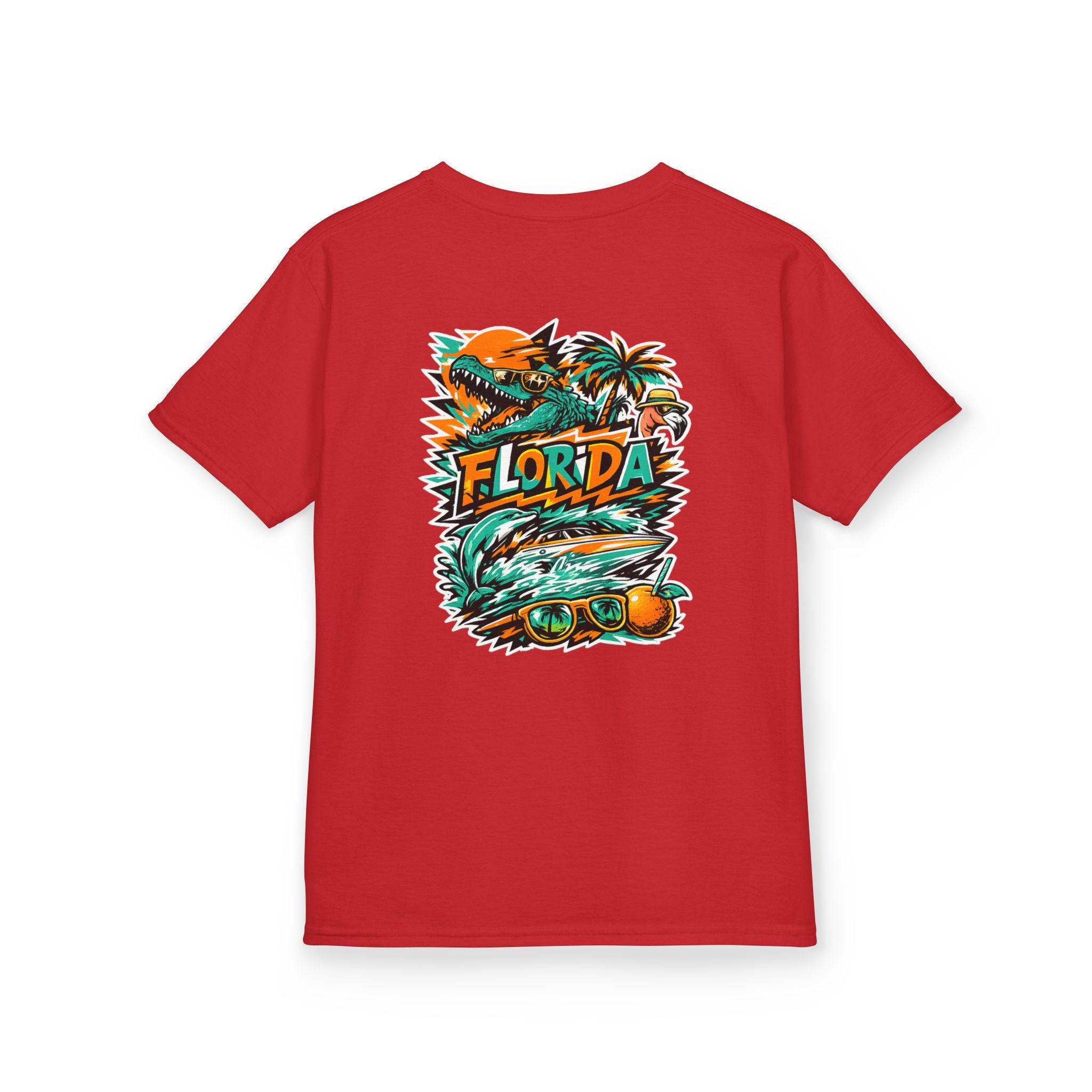 Florida Kids Tropical Beach Surf Tee — Kids Beach Vacation T‑Shirt
