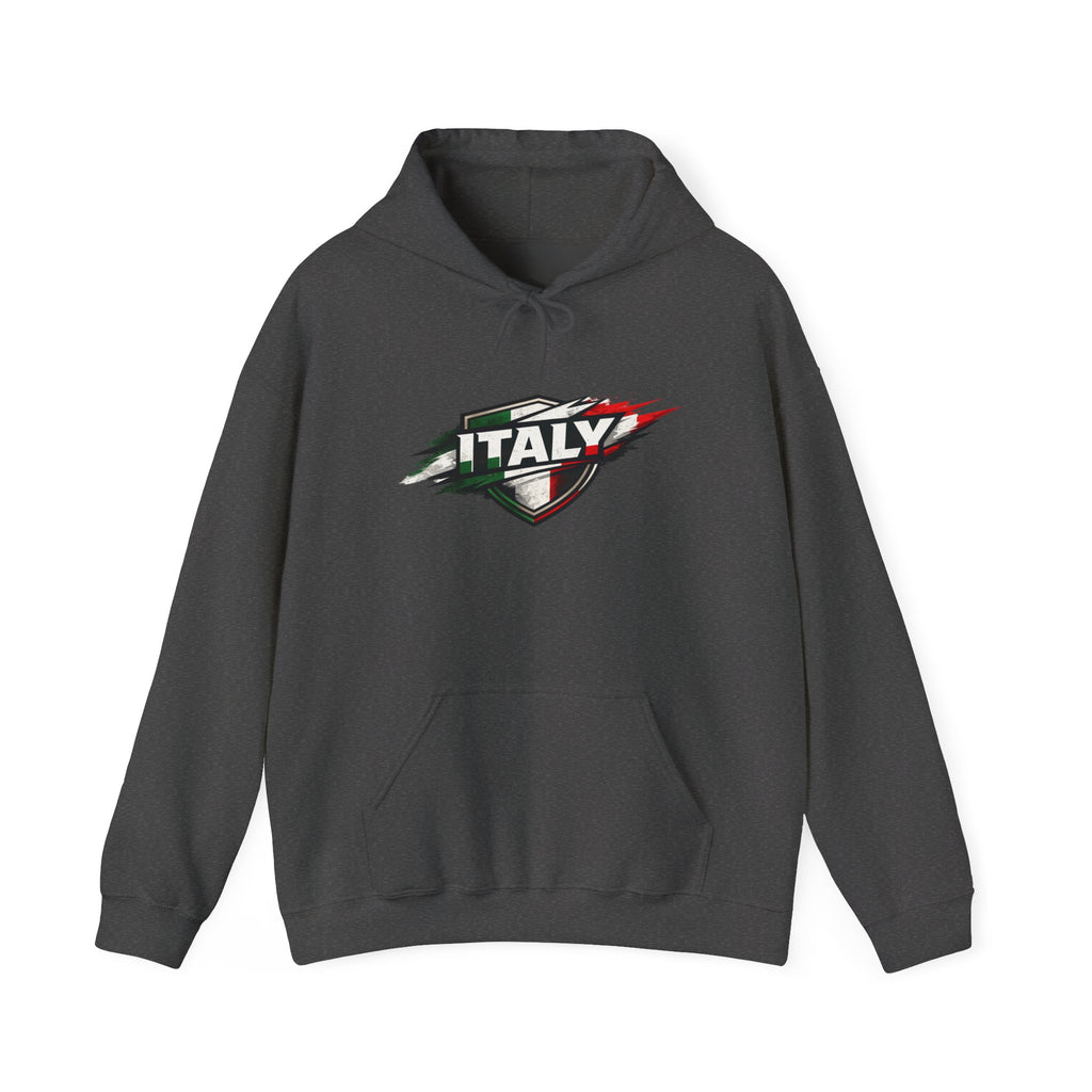 Italy Shield Hoodie — Italian Flag Racing Graphic Pullover