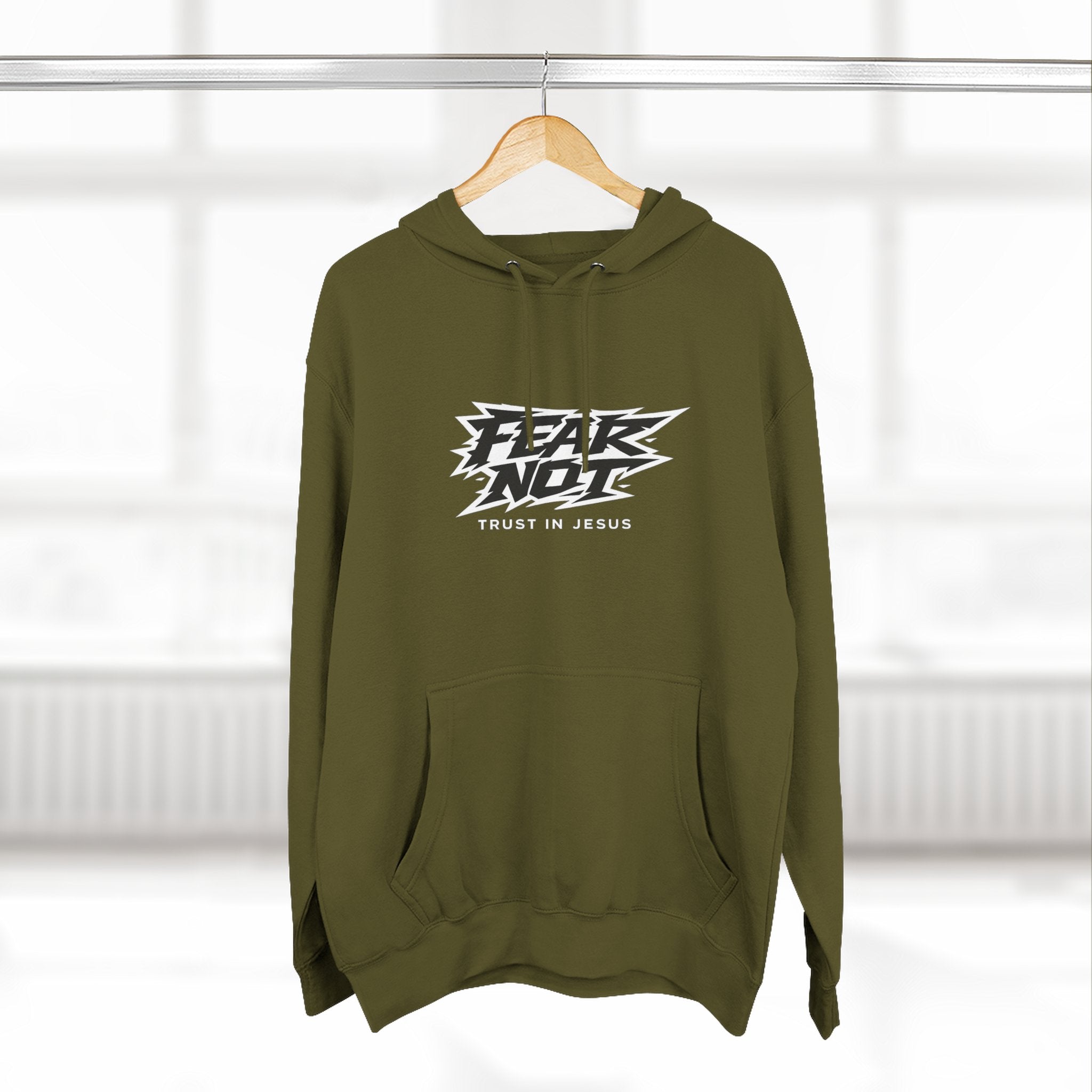 Fear Not Hoodie — "Trust in Jesus" Christian Graphic Hoodie