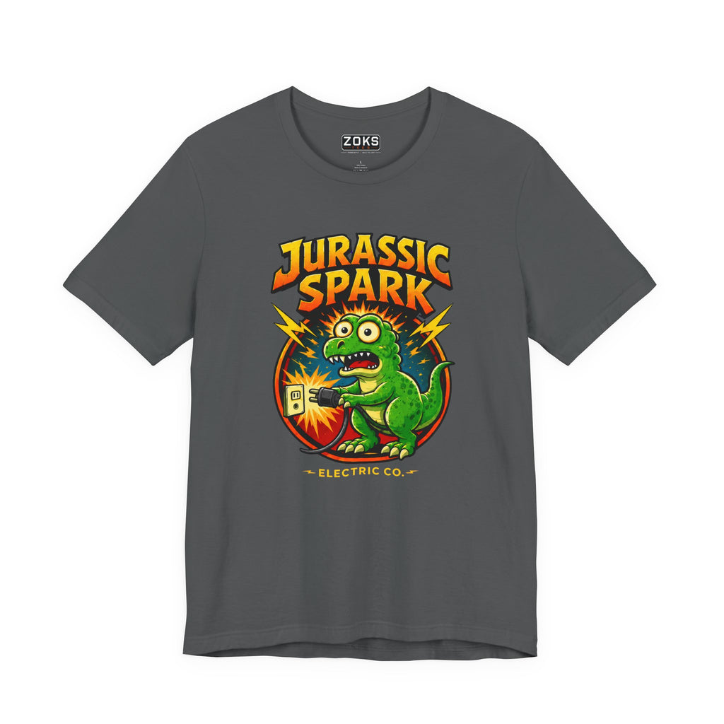 Jurassic Spark T‑Shirt — Retro Electric Dinosaur Graphic Tee