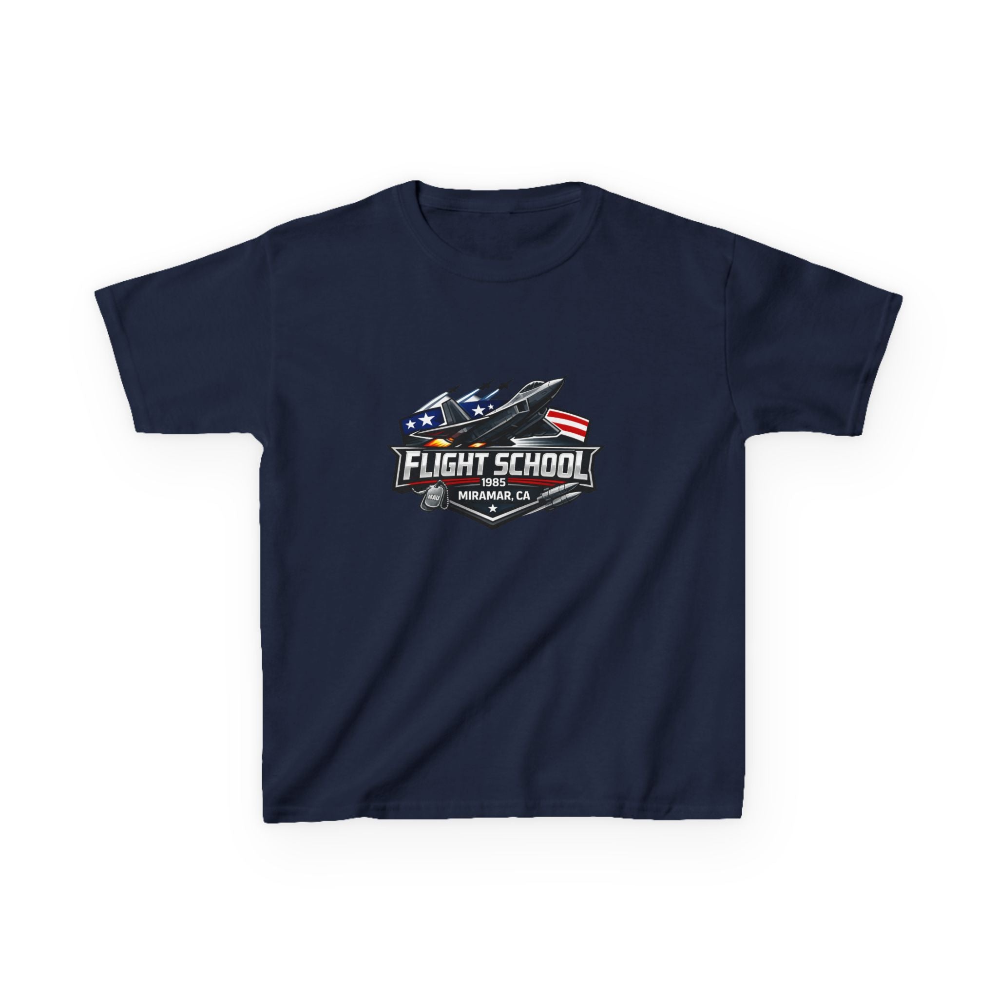 Kids T-Shirt — "Flight School" Jet Plane Graphic