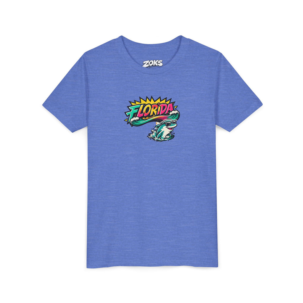 Florida Shark Surf Youth Tee - Kids' Beach Graphic T-Shirt