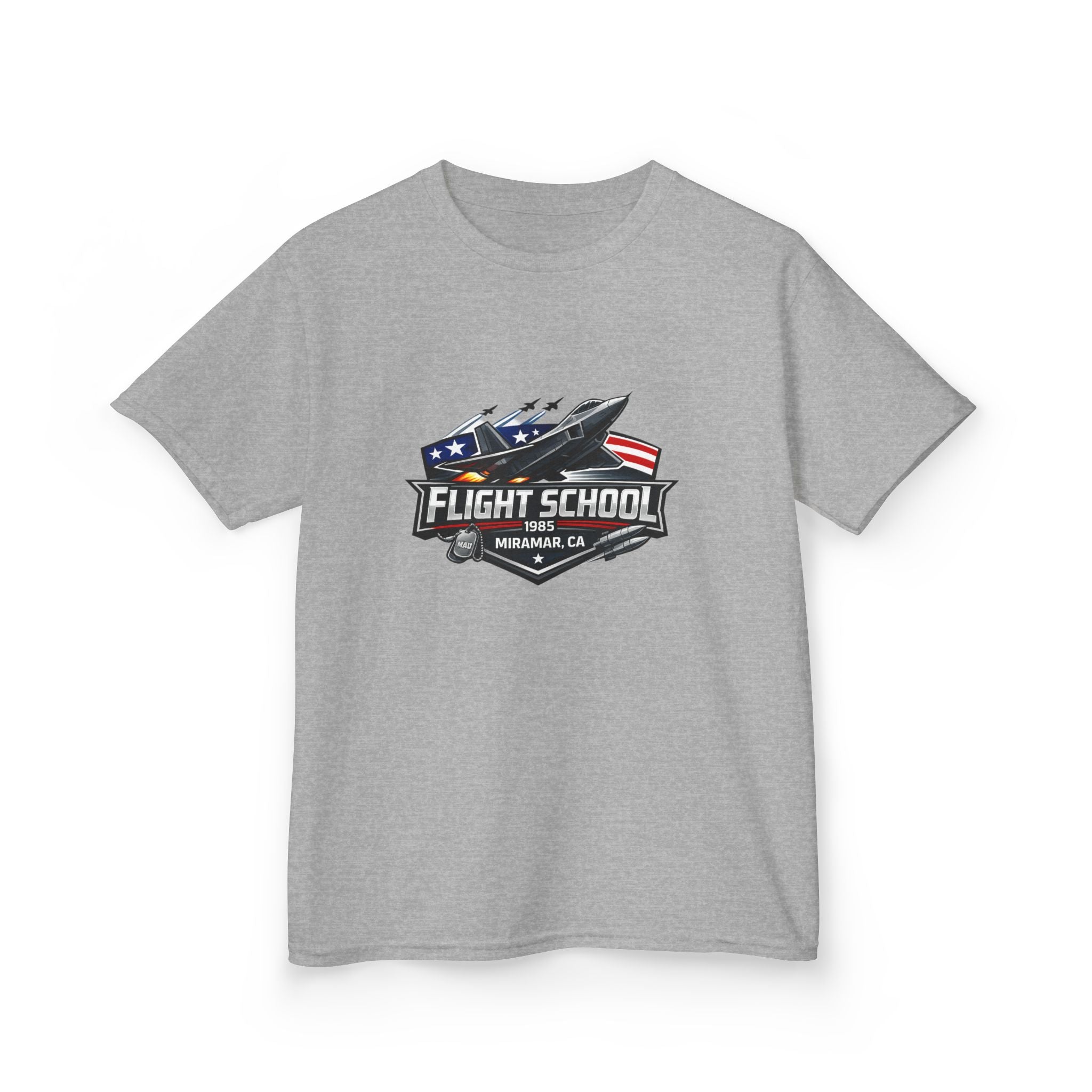 Kids T-Shirt — "Flight School" Jet Plane Graphic