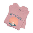 Stay Golden Sunset California Tee — Minimalist Women's Graphic T-Shirt