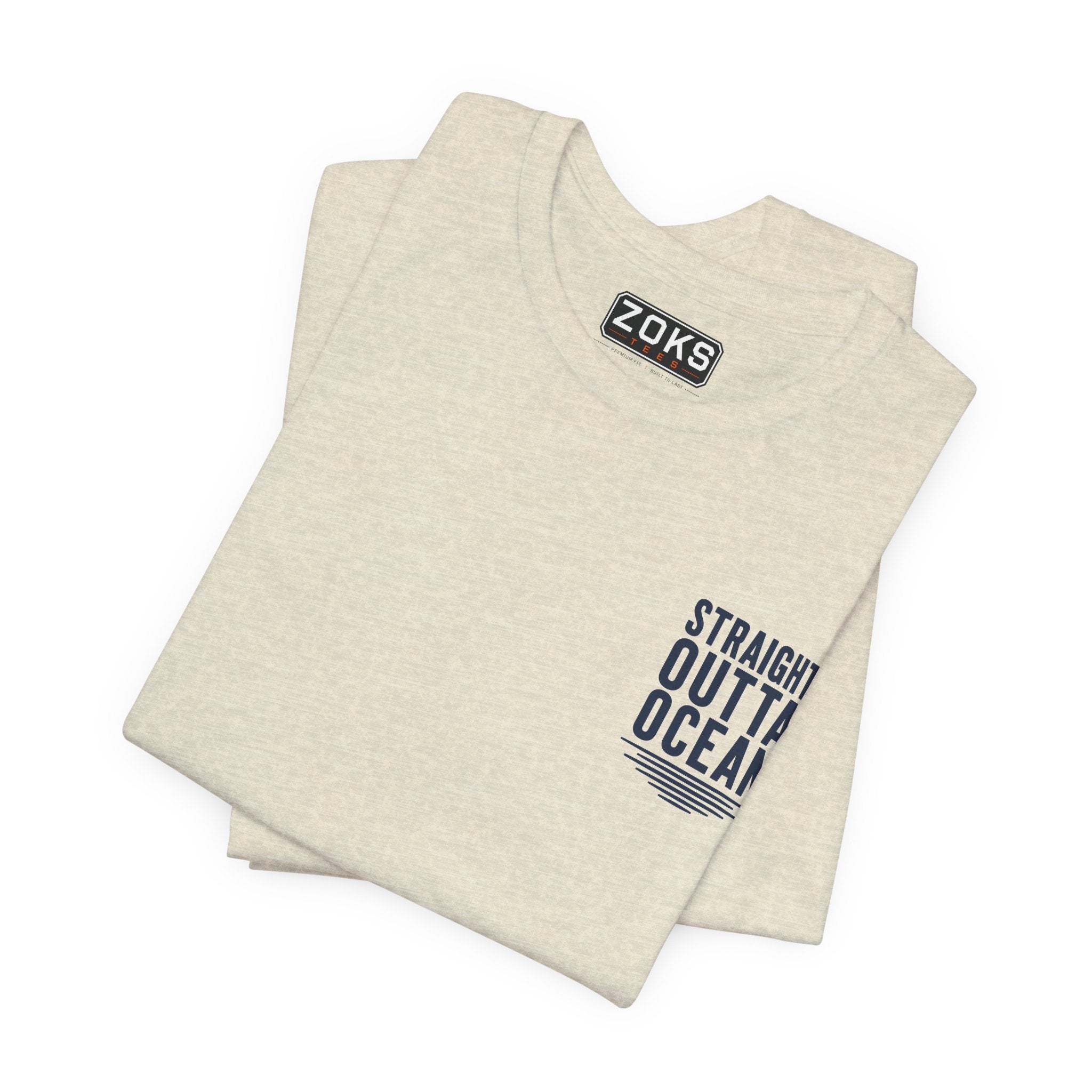 Straight Outta Ocean Retro Sunset Beach T-Shirt