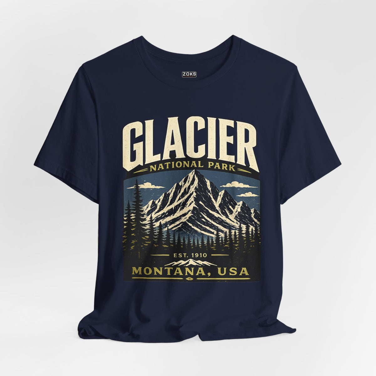 Glacier National Park Vintage Montana Mountain T-Shirt