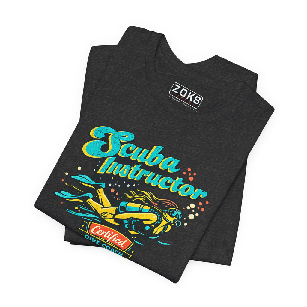 Scuba Instructor Dive Coach T‑Shirt — Retro Diving Tee for Scuba Lovers