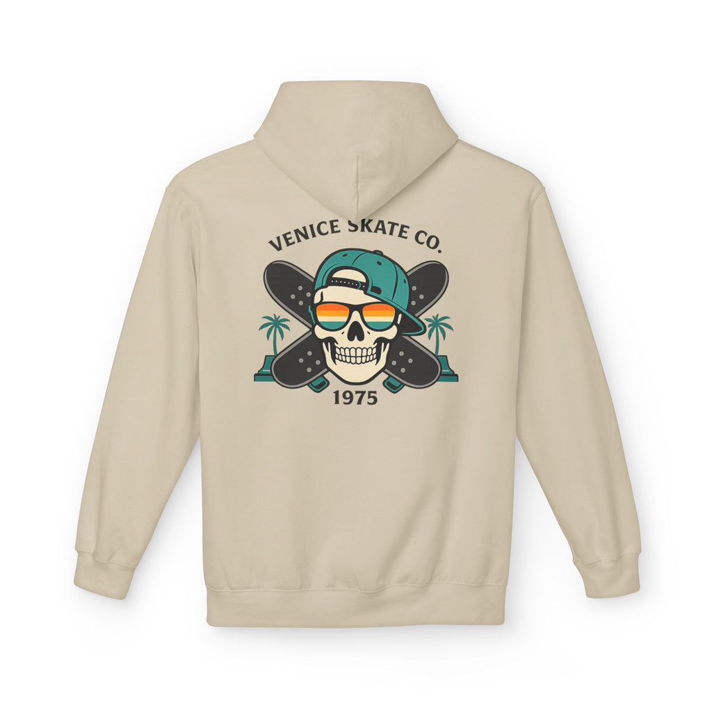 Venice Skate Co. Skull Palm Skateboard Hoodie — Retro Venice, California Pullover