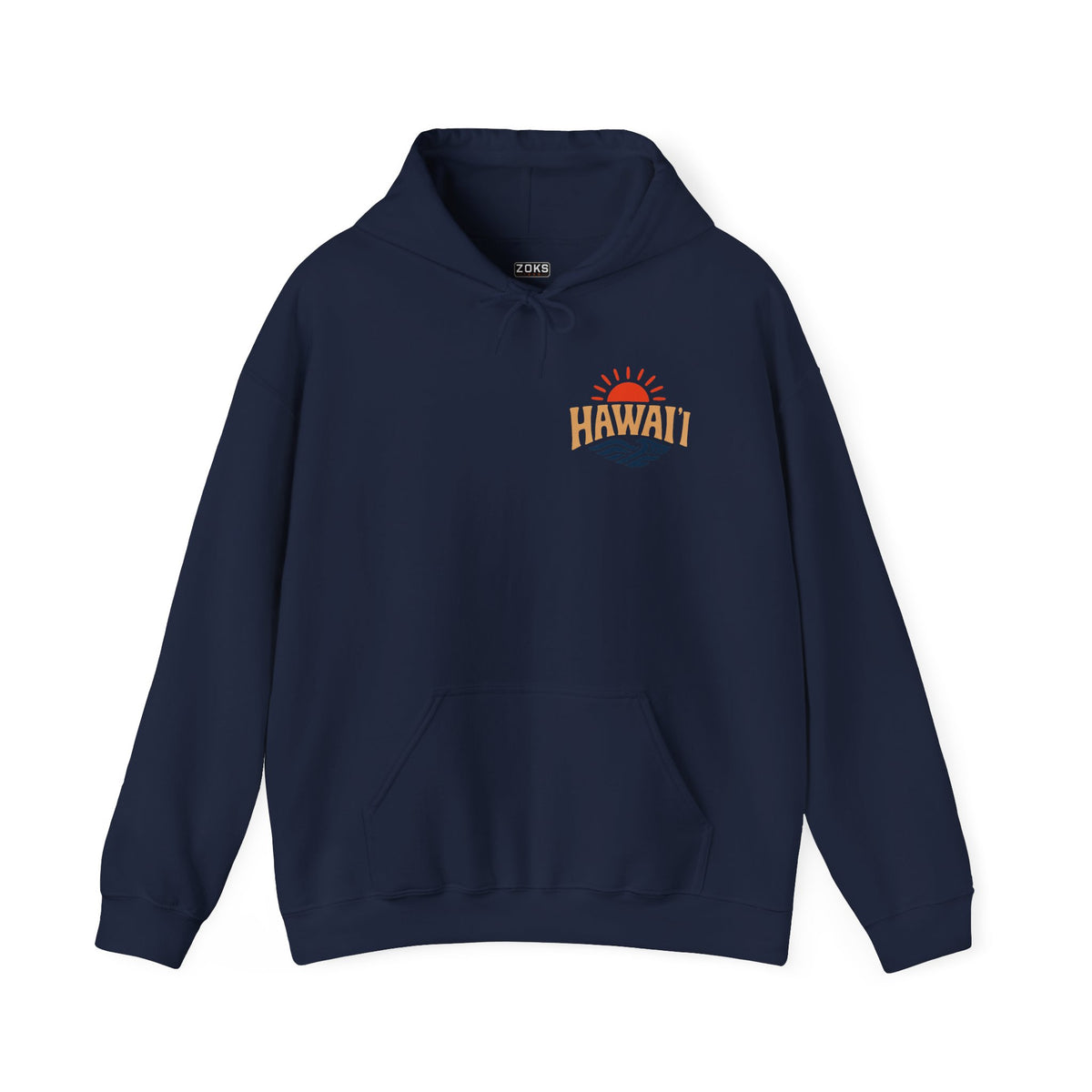 Hawai'i Lava Coast Surf Hoodie | Vintage Wave, Volcano & Palm Tree Graphic Sweatshirt