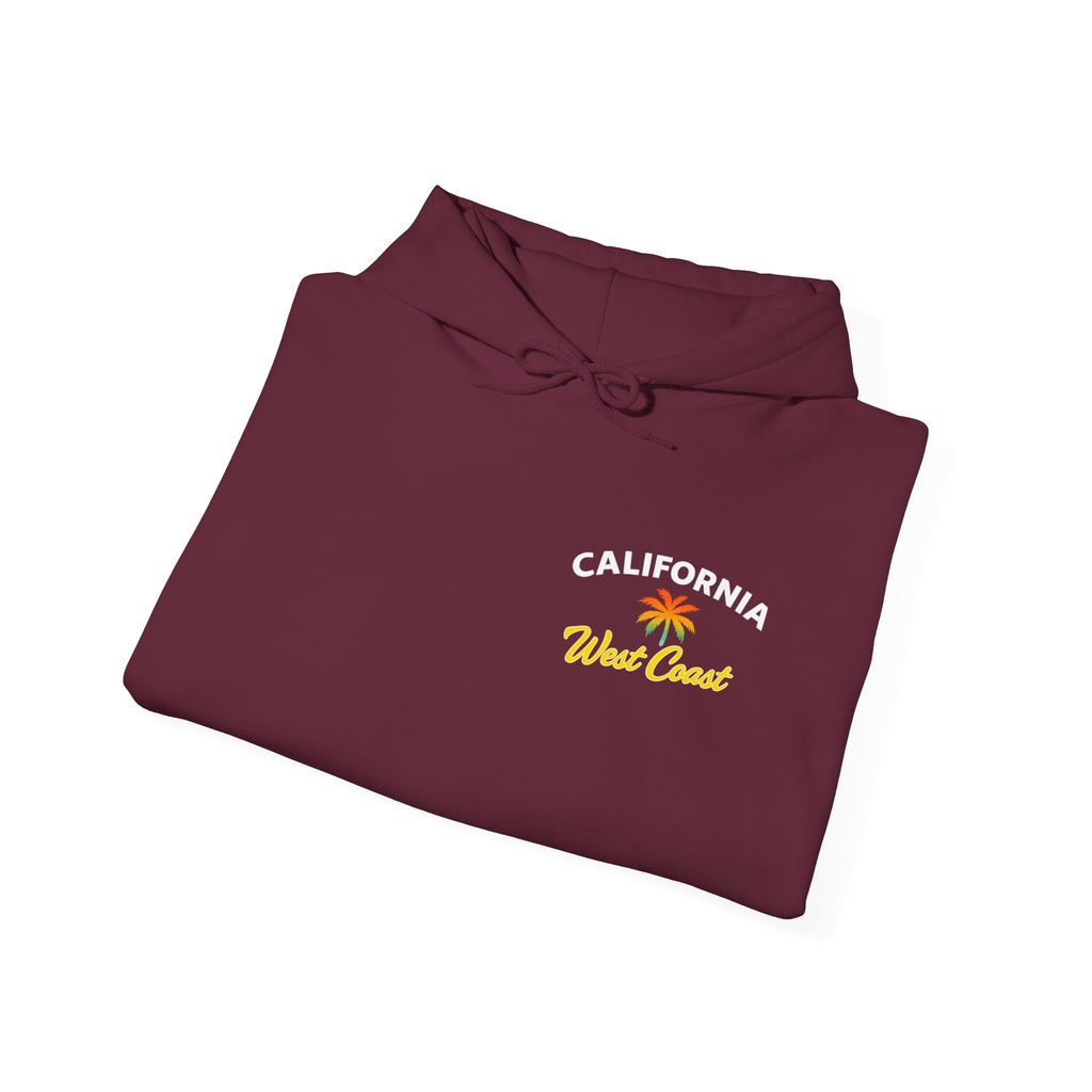 California Sunset Palm Tree Hoodie — Retro Beach Pullover