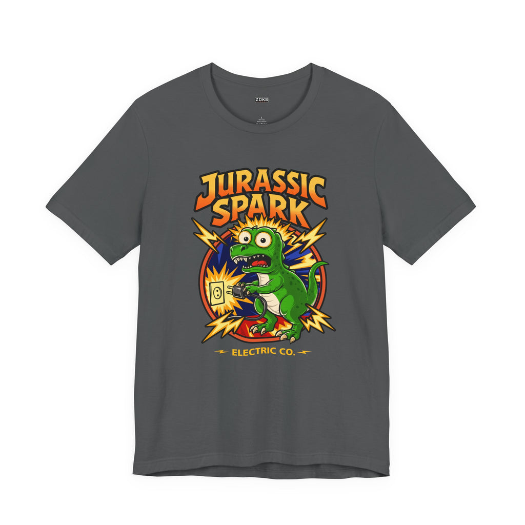 Jurassic Spark T‑Shirt — Retro Electric Dinosaur Graphic Tee