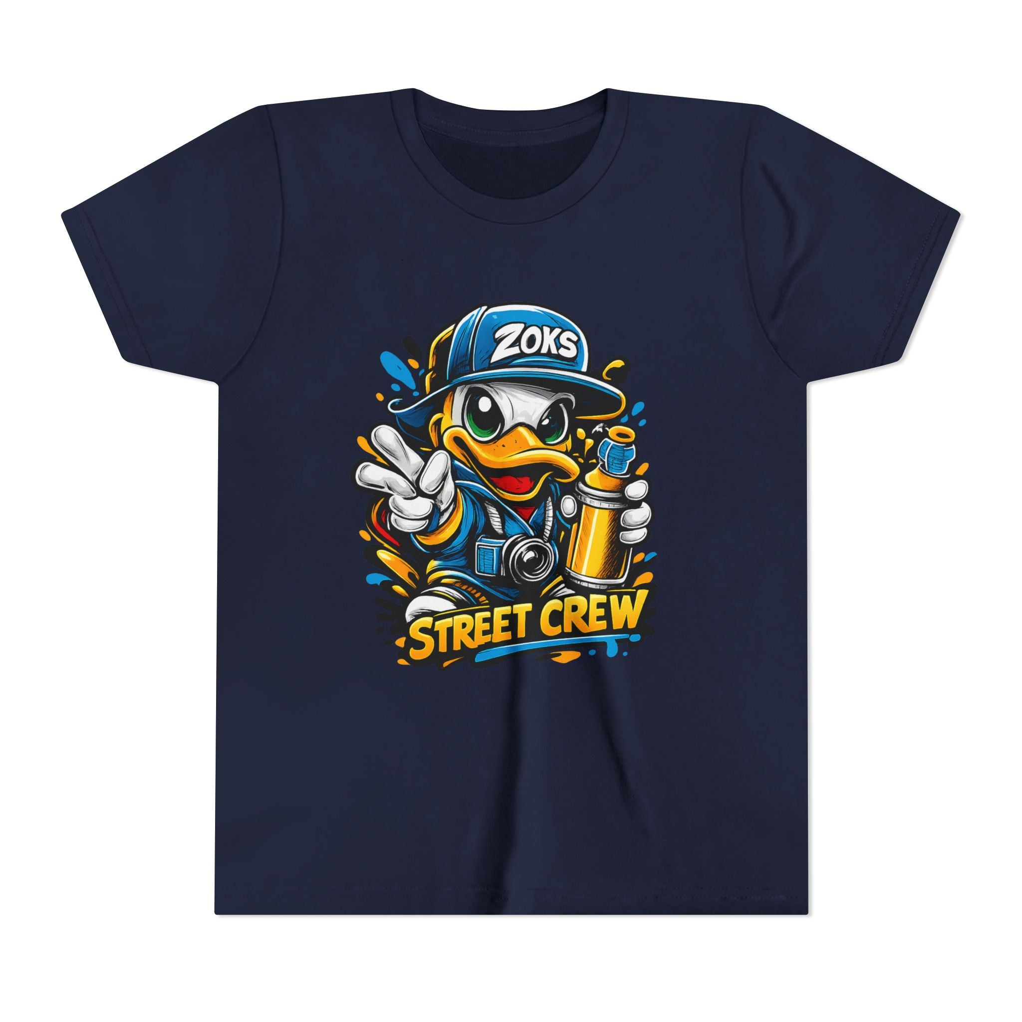 Youth Street Crew Duck Graphic Tee — Zoks Spray-Paint Skate Style