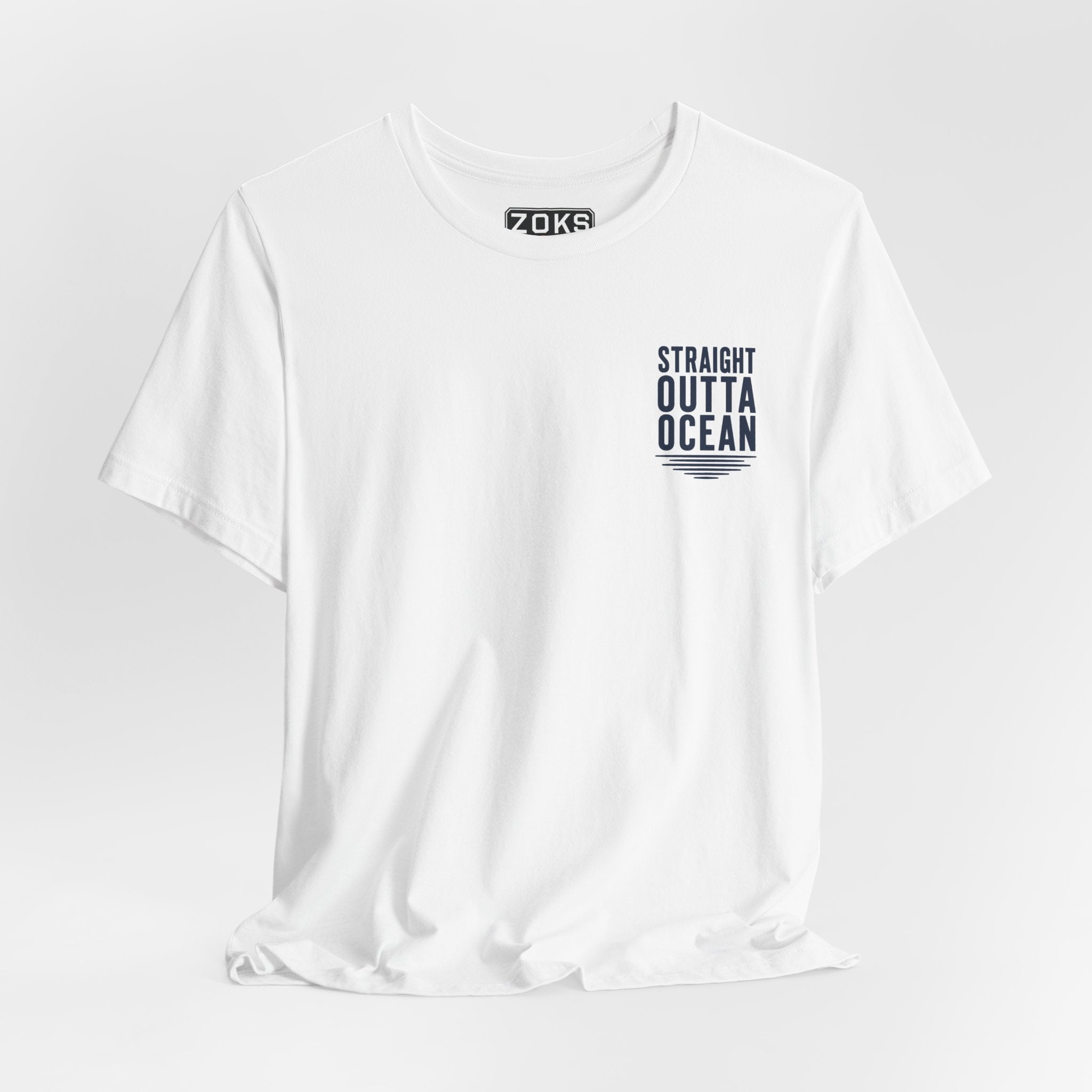Straight Outta Ocean Retro Sunset Beach T-Shirt