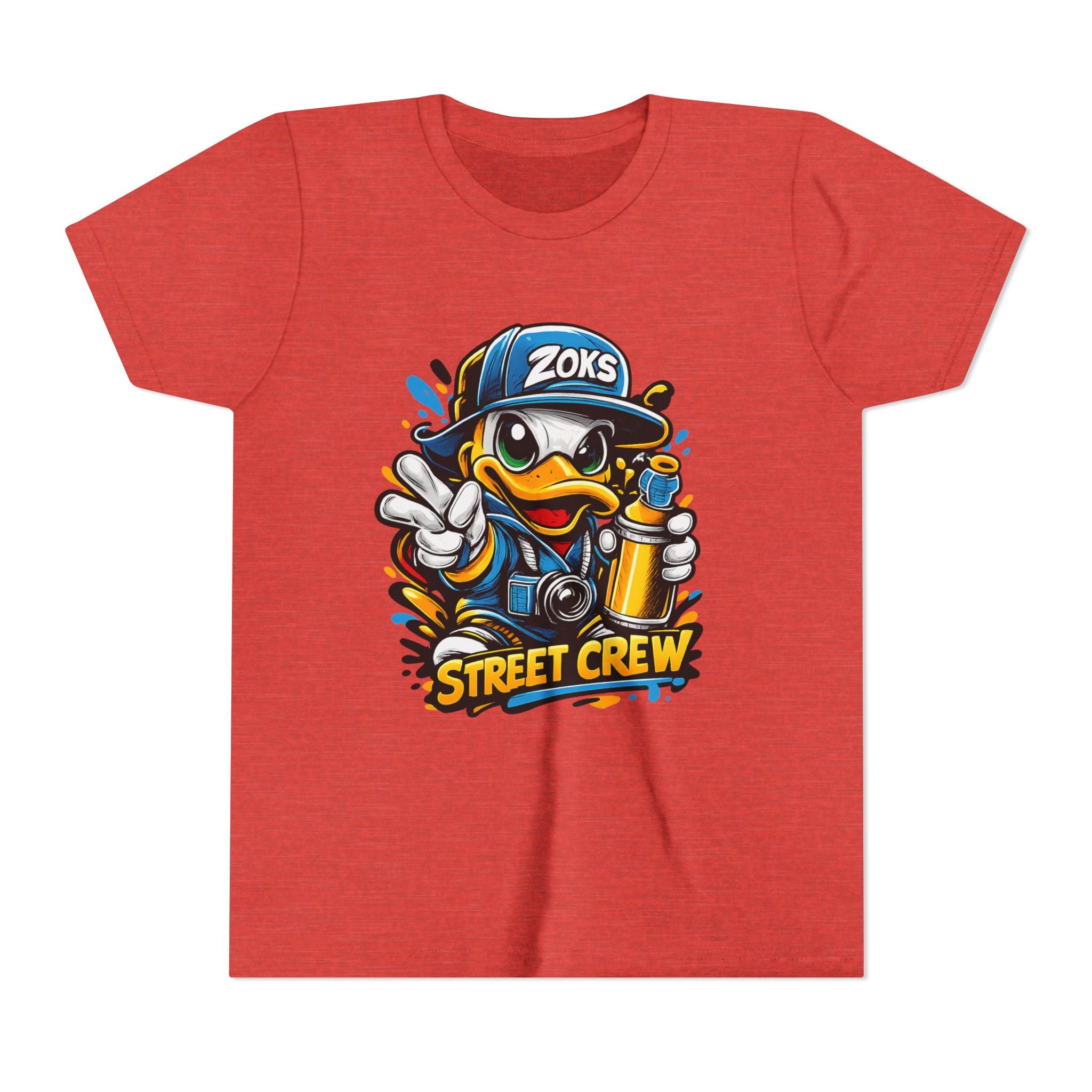 Youth Street Crew Duck Graphic Tee — Zoks Spray-Paint Skate Style