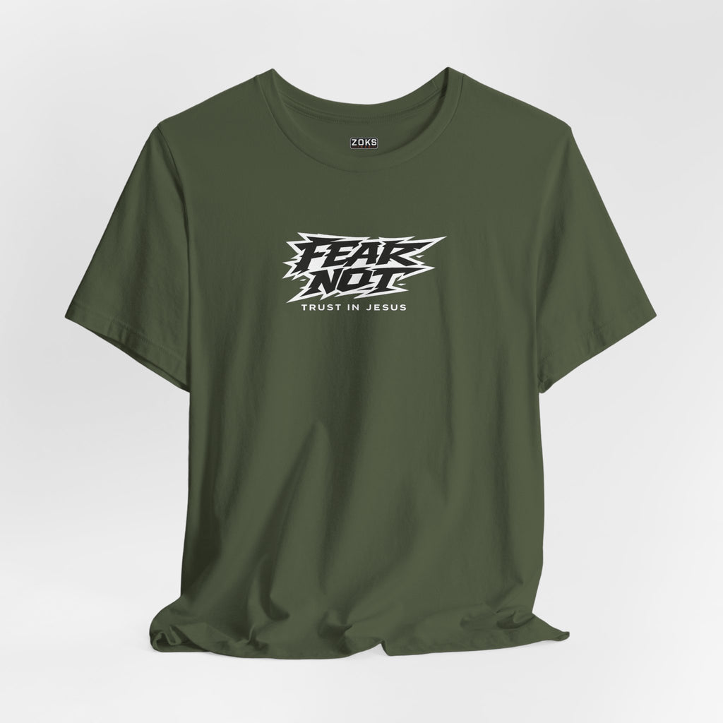 Fear Not - Trust in Jesus T-Shirt — Vintage Olive Christian Tee