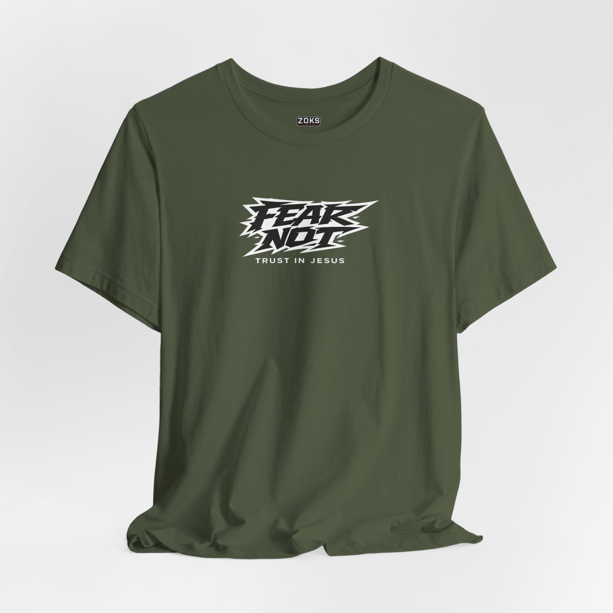 Fear Not - Trust in Jesus T-Shirt — Vintage Olive Christian Tee