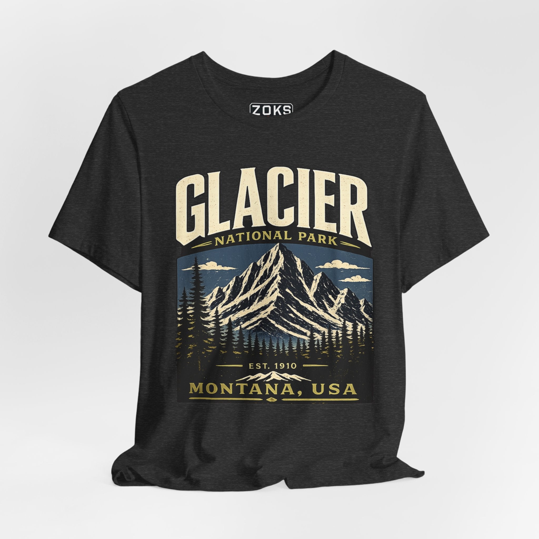 Glacier National Park Vintage Montana Mountain T-Shirt