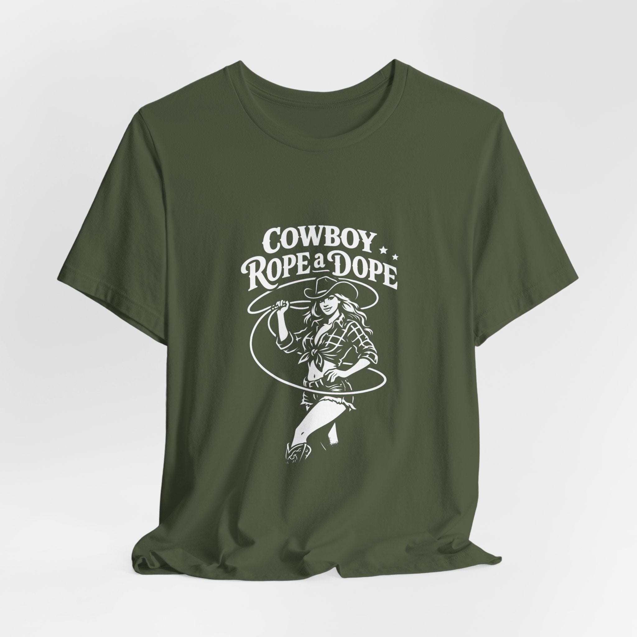 Cowboy Rope a Dope Graphic Tee — Retro Cowgirl Western T‑Shirt