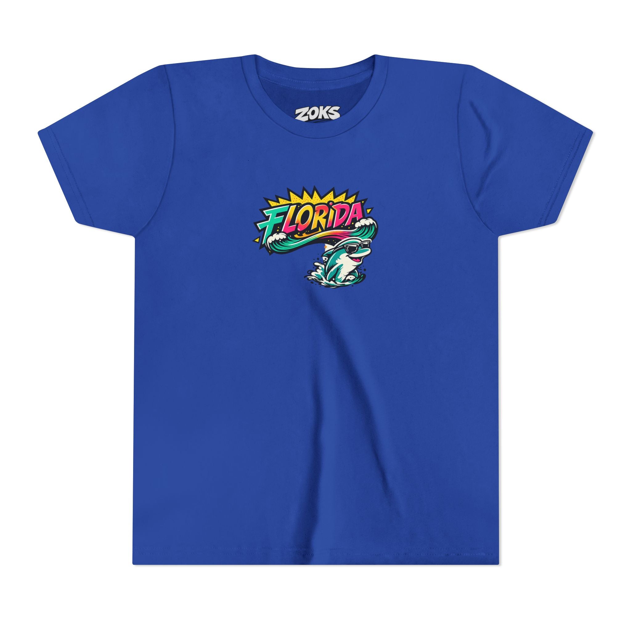 Florida Shark Surf Youth Tee - Kids' Beach Graphic T-Shirt