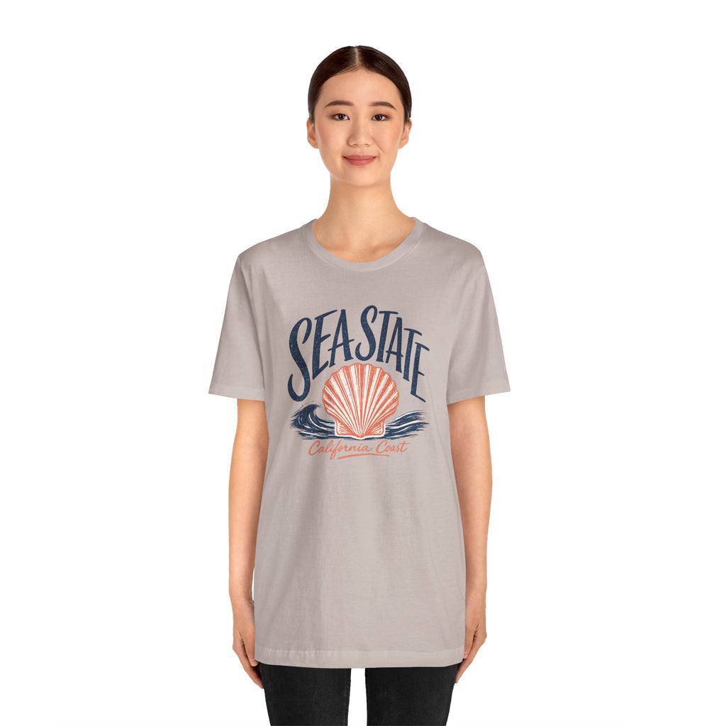 California Coast Shell Tee — Women's Sea State Graphic T-Shirt