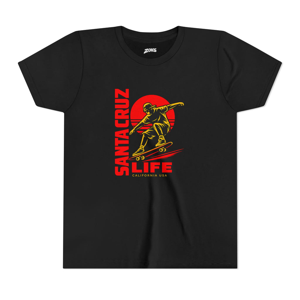 Santa Cruz Skateboard Youth Tee – “Santa Cruz Life” Graphic Shirt