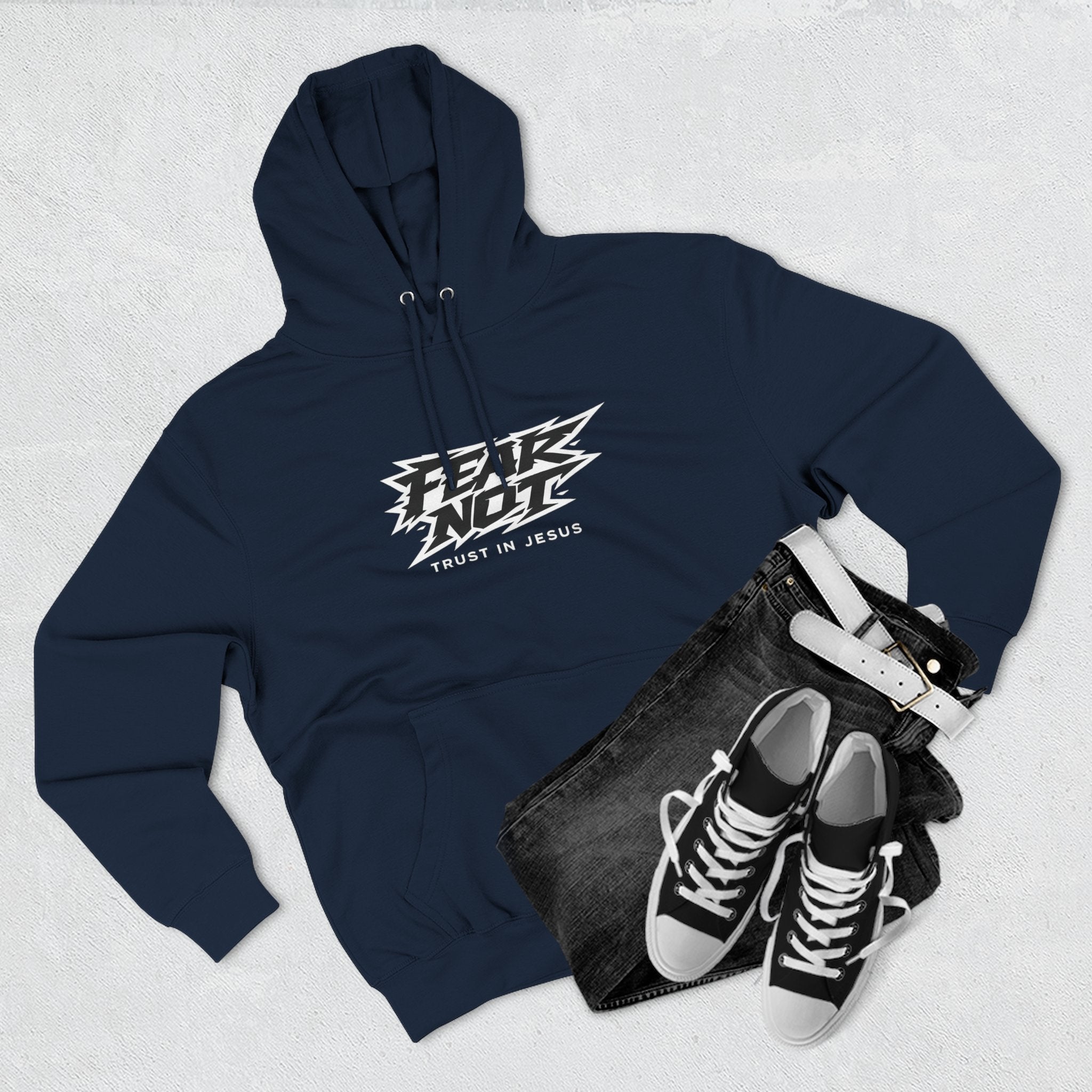 Fear Not Hoodie — "Trust in Jesus" Christian Graphic Hoodie