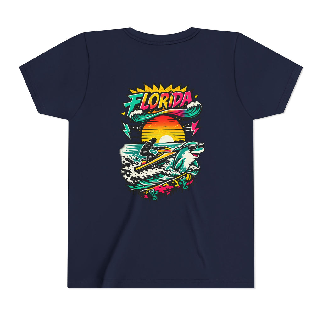 Florida Shark Surf Youth Tee - Kids' Beach Graphic T-Shirt